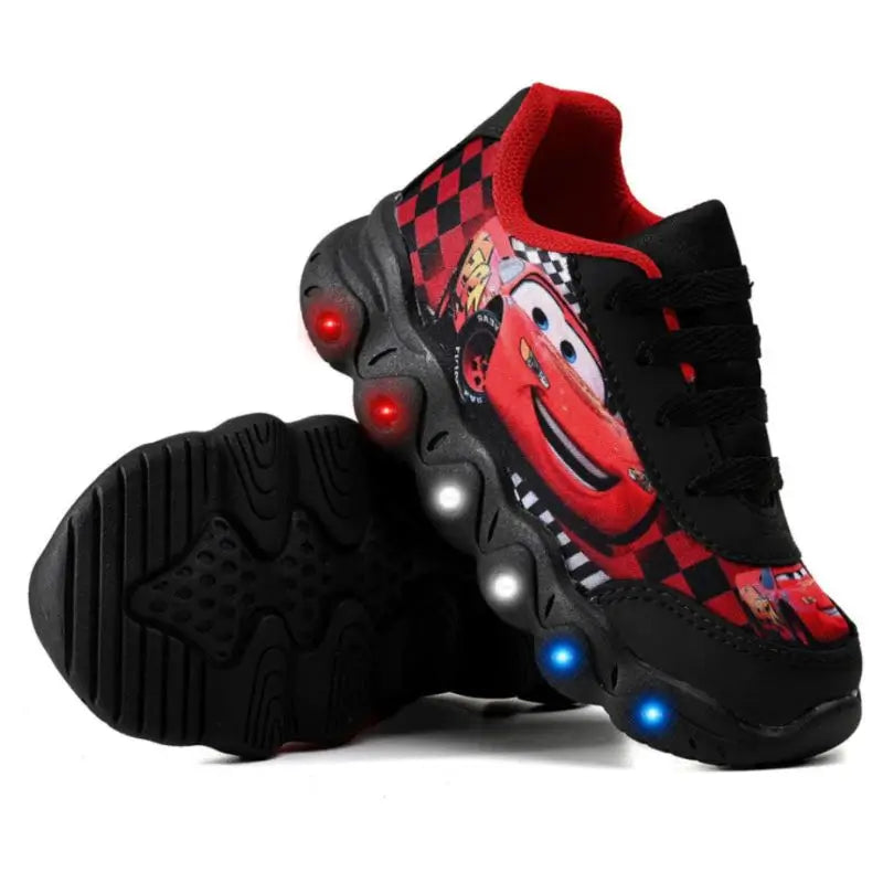 Tênis Infantil Carros Relâmpago McQueen com LED Menino