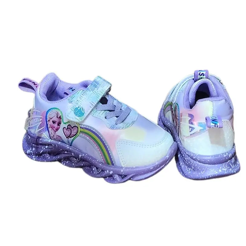 Tênis Infantil Frozen Elsa com Luz LED Menina