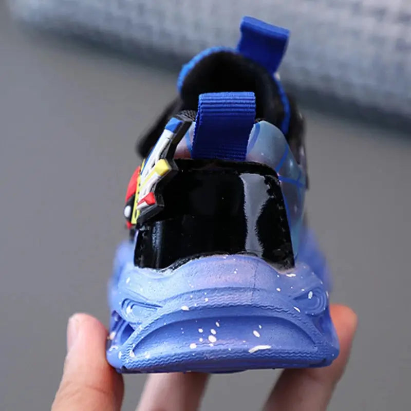 Tênis Infantil Homem Aranha LED Cano Alto Menino