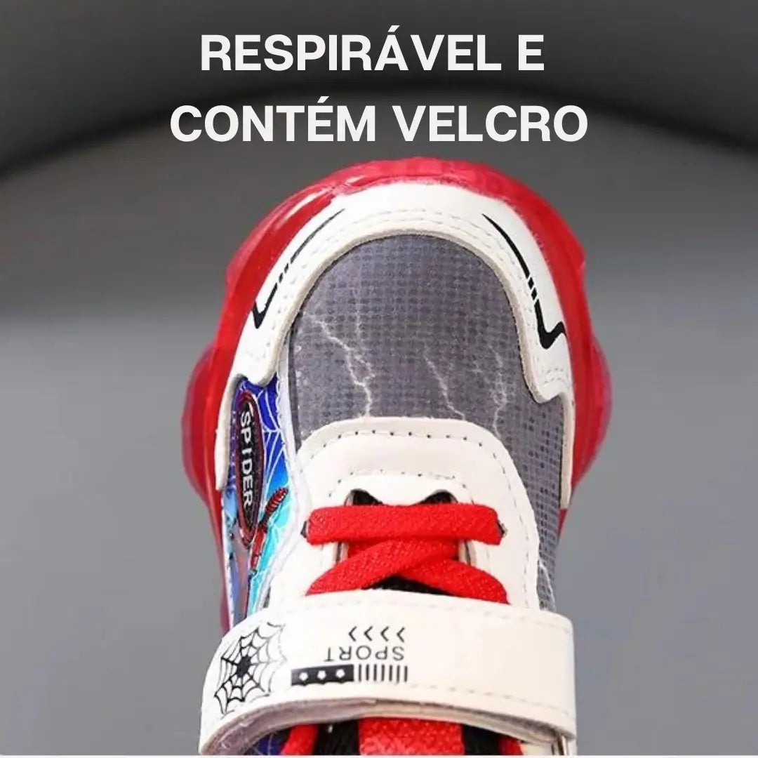 Tênis Infantil Homem Aranha com Luz LED Menino