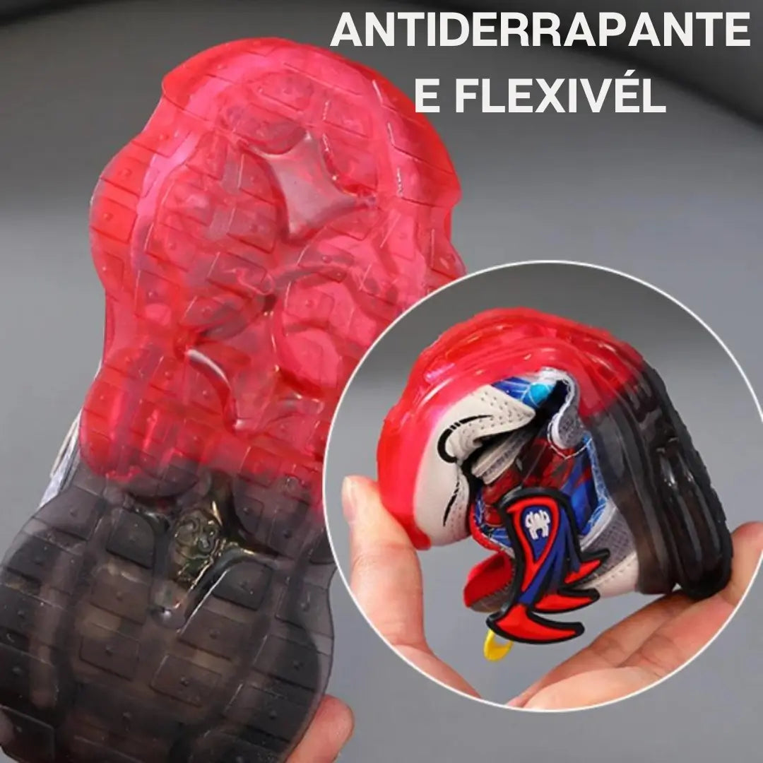 Tênis Infantil Homem Aranha com Luz LED Menino