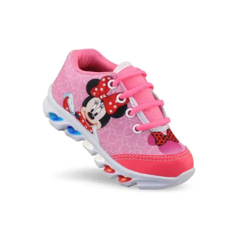 Tênis Infantil Minnie com Luz LED Menina + Chinelo