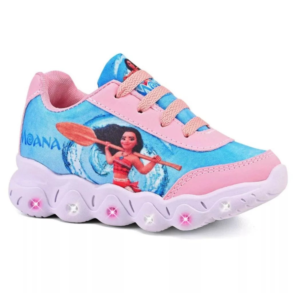 Tênis Infantil Moana com LED Menina