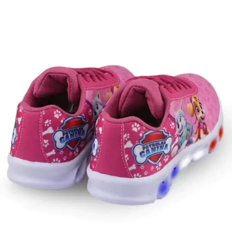 Tênis Infantil Patrulha Canina LED Menina