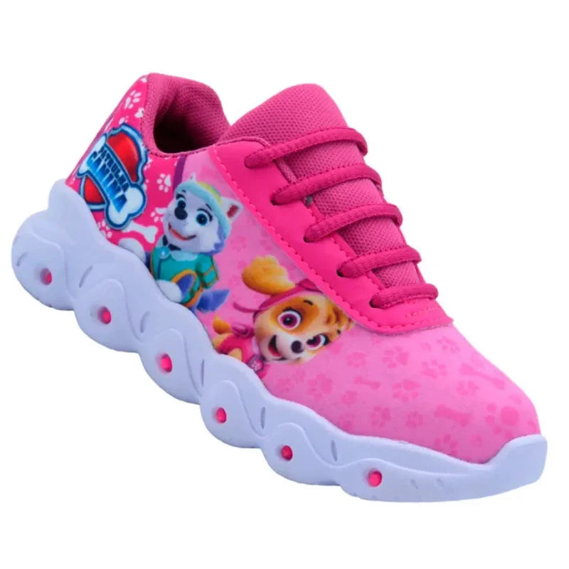 Tênis Infantil Patrulha Canina Skye com Luz LED