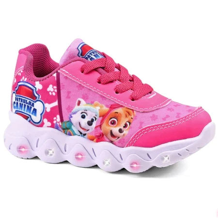 Tênis Infantil Patrulha Canina Skye com Luz LED