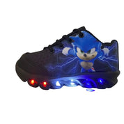 Tênis Infantil Sonic com Luz LED Azul Menino