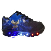 Tênis Infantil Sonic com Luz LED Azul Menino