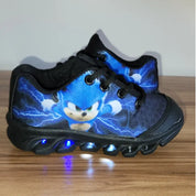 Tênis Infantil Sonic com Luz LED Azul Menino