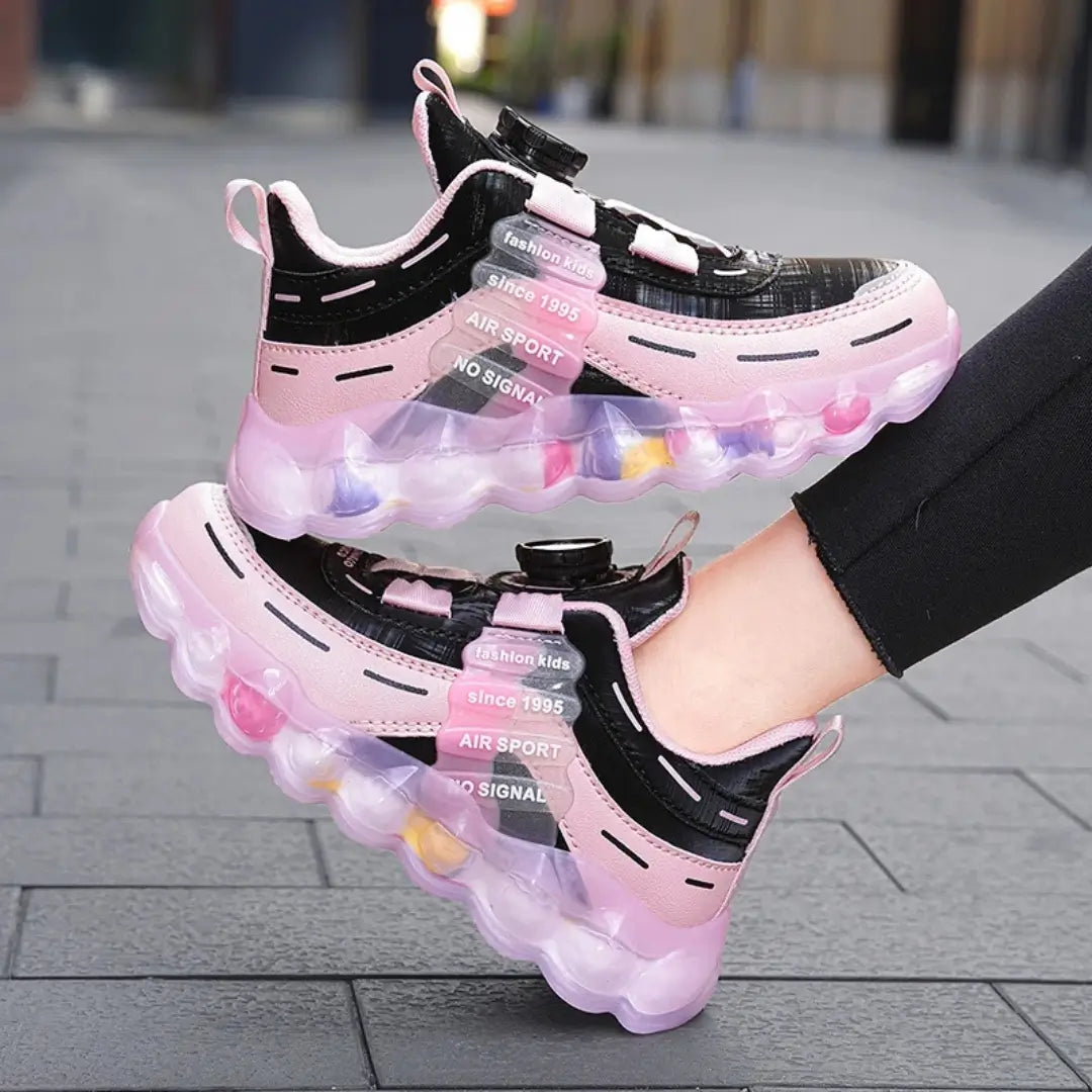 Tênis Infantil Sport Preto Rosa Azul