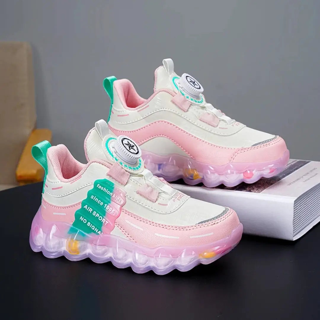Tênis Infantil Sport Preto Rosa Azul