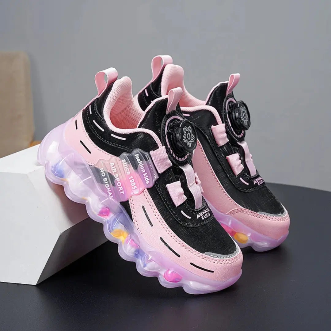 Tênis Infantil Sport Preto Rosa Azul
