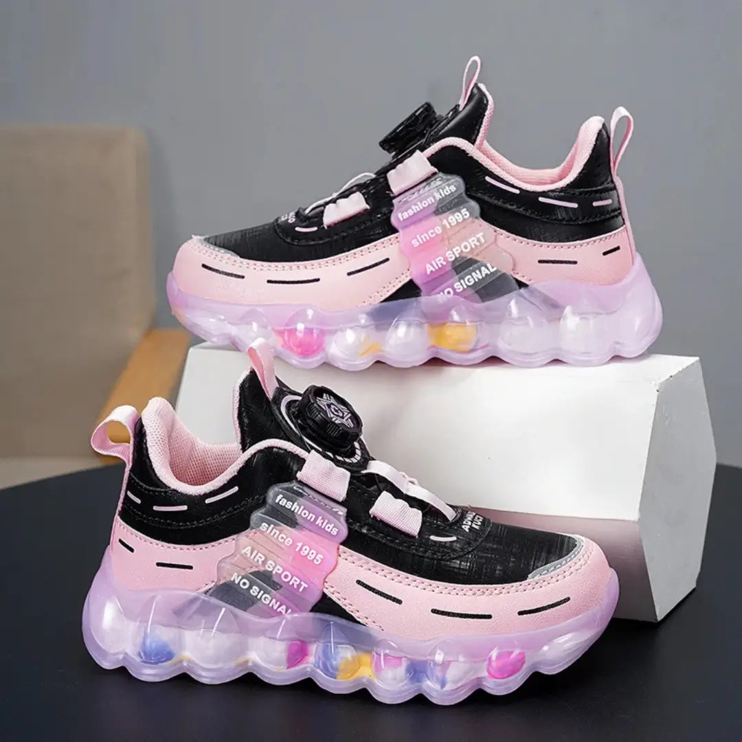Tênis Infantil Sport Preto Rosa Azul