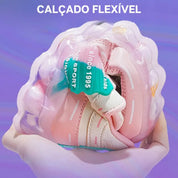 Tênis Infantil Sport Preto Rosa Azul