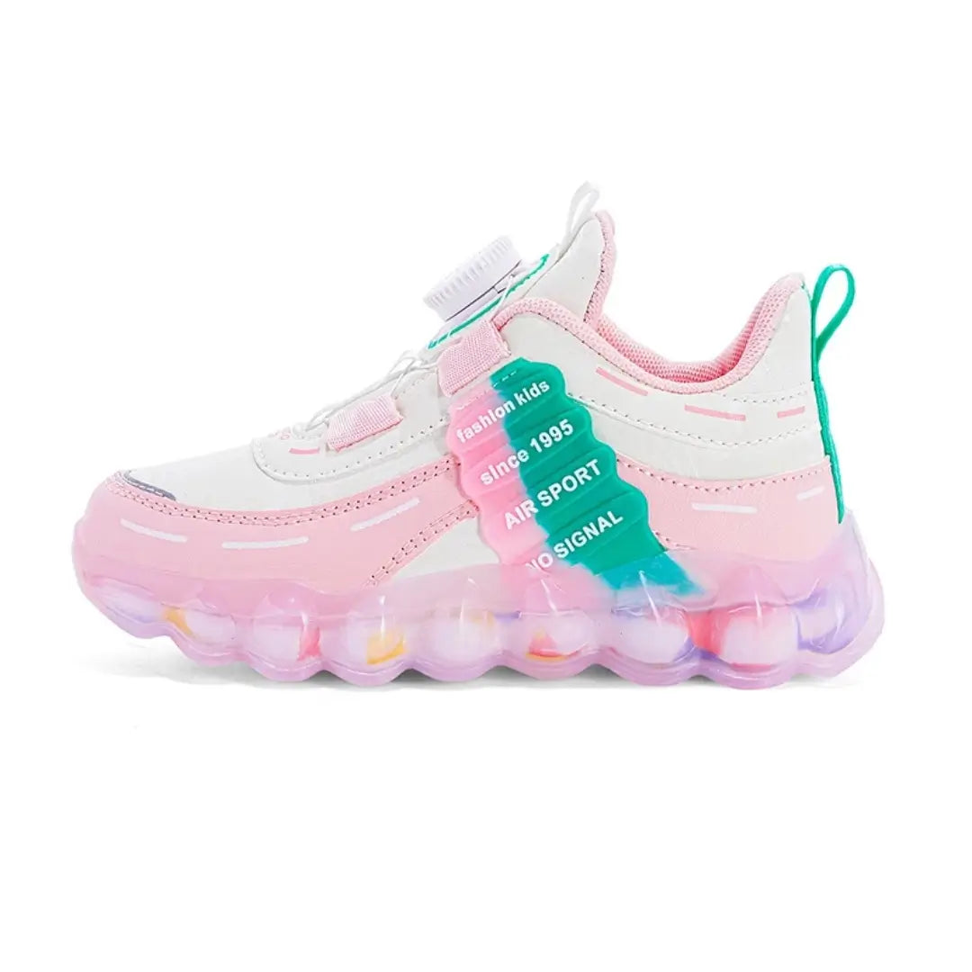 Tênis Infantil Sport Preto Rosa Azul