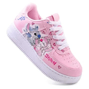 Tênis Infantil Stitch Branco Rosa Lilás Menina