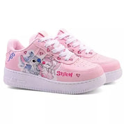Tênis Infantil Stitch Branco Rosa Lilás Menina