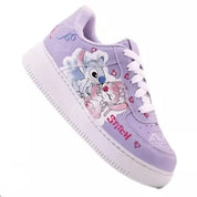 Tênis Infantil Stitch Branco Rosa Lilás Menina