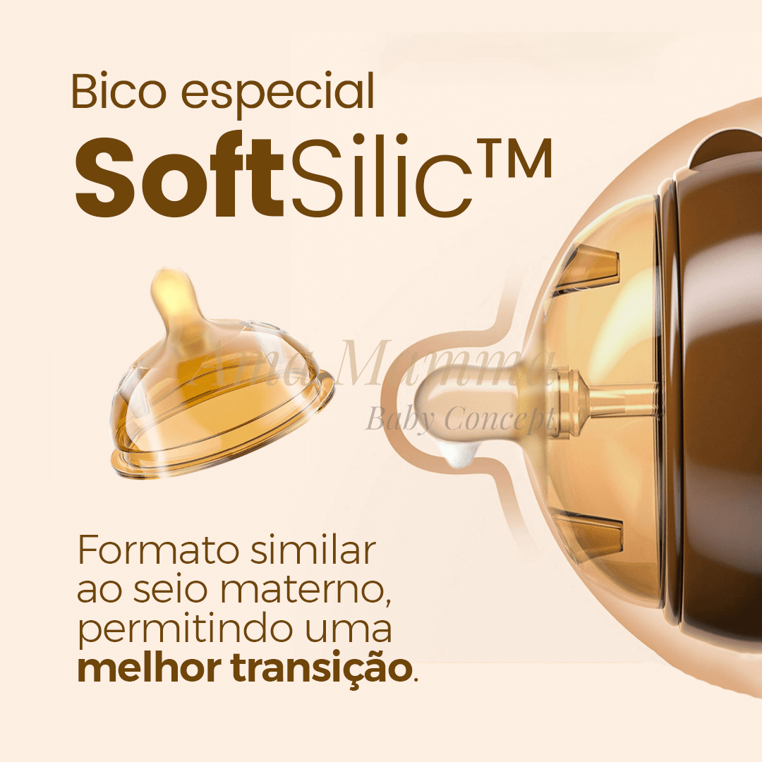 Mamadeira que Imita o Seio Materno • Tetadeira™ (+ Bico extra GRÁTIS) - Ama Mamma