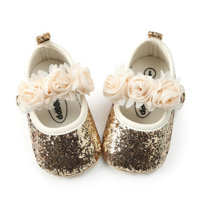 Sapatilha Infantil Bebê Dourado Festa - Ama Mamma