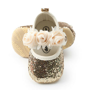 Sapatilha Infantil Bebê Dourado Festa - Ama Mamma