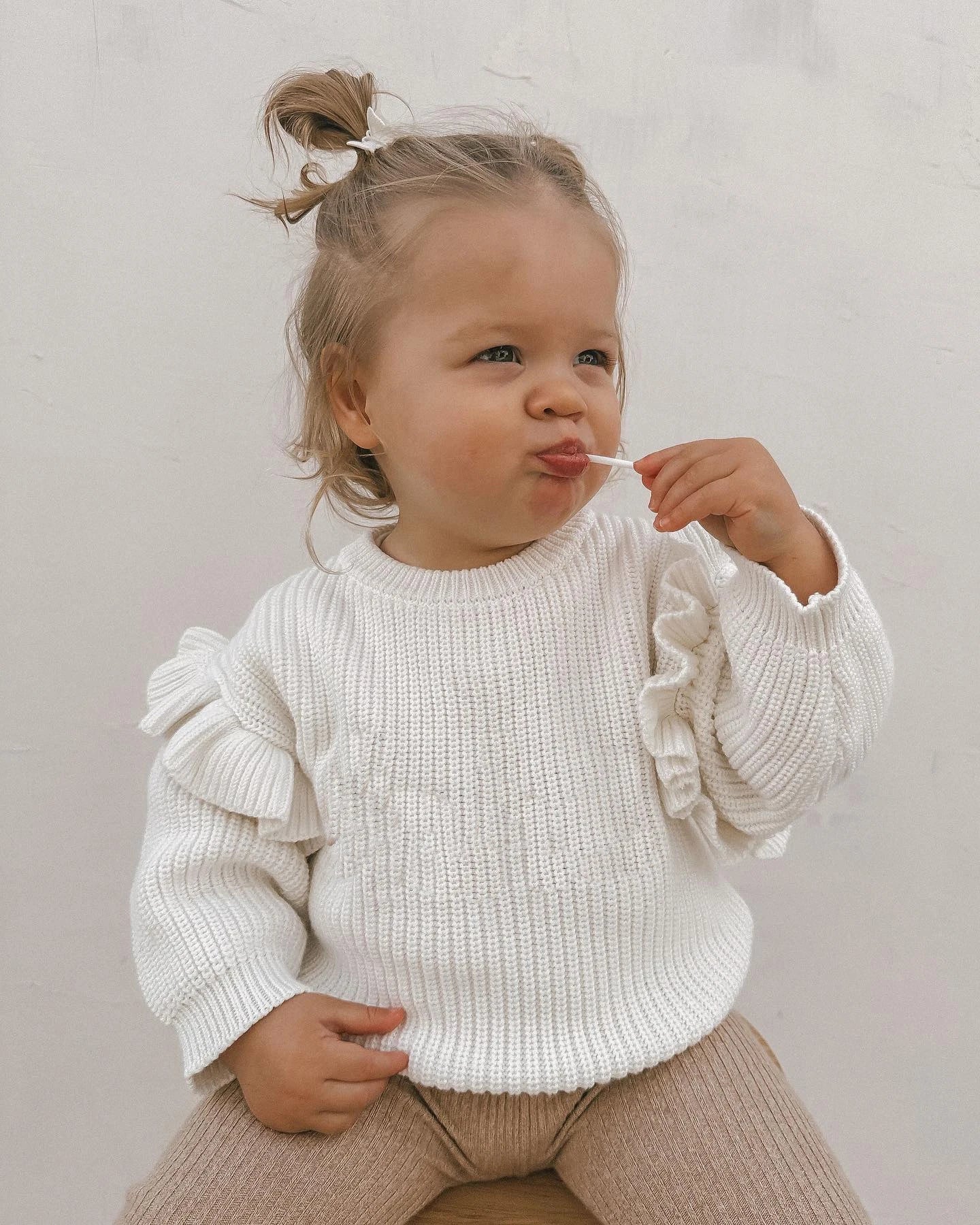 Tricô Feminino Infantil Babado - Ama Mamma