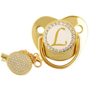 Chupeta Personalizada + Prendedor Premium Brinde - Dourada - Ama Mamma