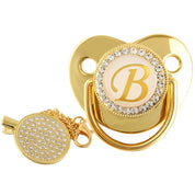 Chupeta Personalizada + Prendedor Premium Brinde - Dourada - Ama Mamma