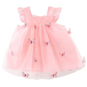 Vestido Babado Tule Borboletinhas | 6-24 Meses - Ama Mamma