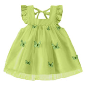 Vestido Babado Tule Borboletinhas | 6-24 Meses - Ama Mamma
