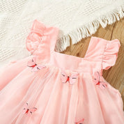 Vestido Babado Tule Borboletinhas | 6-24 Meses - Ama Mamma