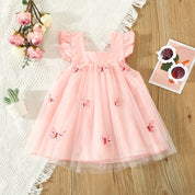 Vestido Babado Tule Borboletinhas | 6-24 Meses - Ama Mamma