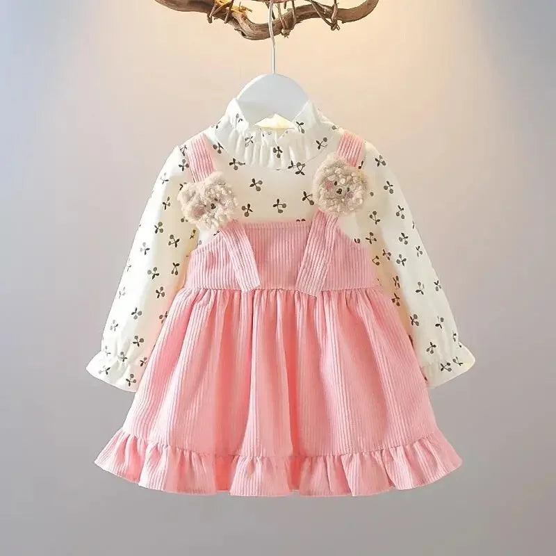 Vestido Delicado de Veludo com Alças para Meninas Ama Mamma - Ama Mamma