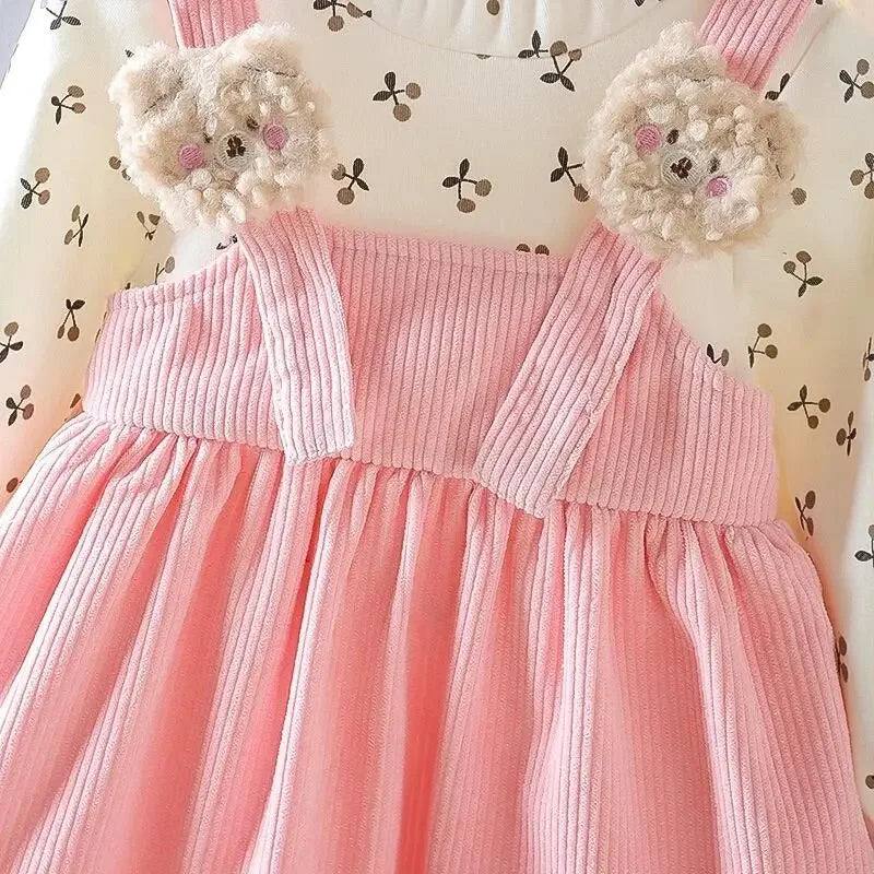 Vestido Delicado de Veludo com Alças para Meninas Ama Mamma - Ama Mamma