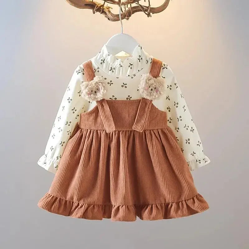 Vestido Delicado de Veludo com Alças para Meninas Ama Mamma - Ama Mamma