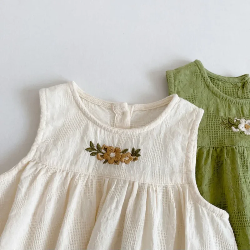 Vestido Infantil em Algodão com Bordado Ama Mamma - Ama Mamma