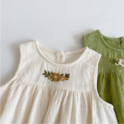 Vestido Infantil em Algodão com Bordado Ama Mamma - Ama Mamma