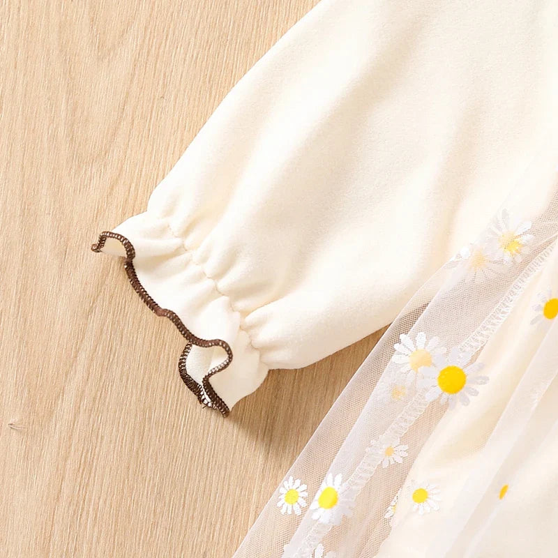 Vestido Infantil Feminino Margarida Laço | 9 Meses - 6 Anos - Ama Mamma