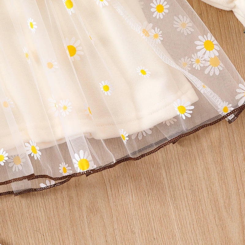 Vestido Infantil Feminino Margarida Laço | 9 Meses - 6 Anos - Ama Mamma
