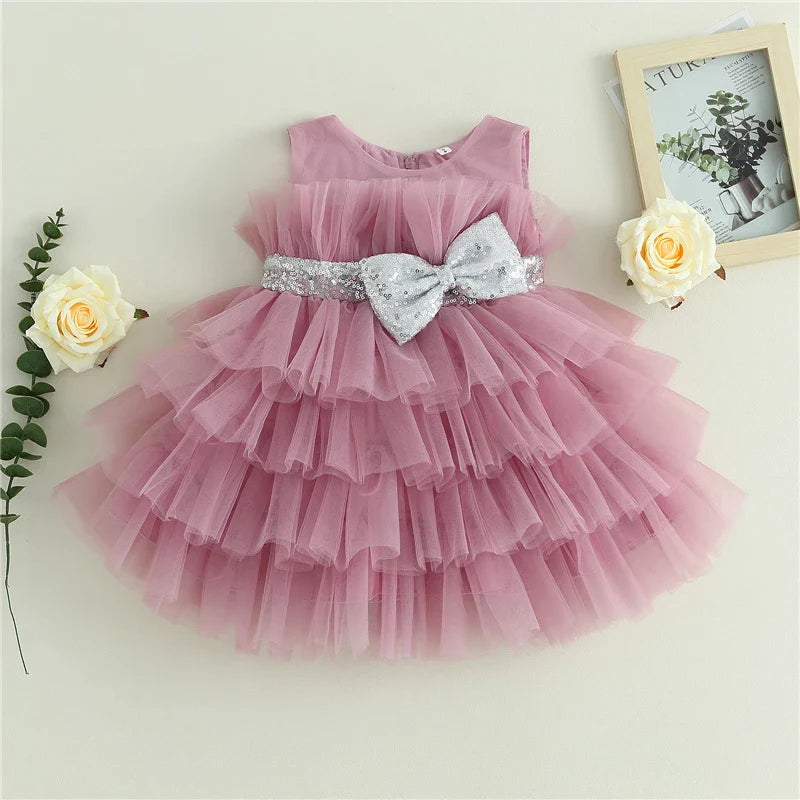 Vestido Infantil Feminino Tule Camadas | 1 - 5 Anos - Ama Mamma