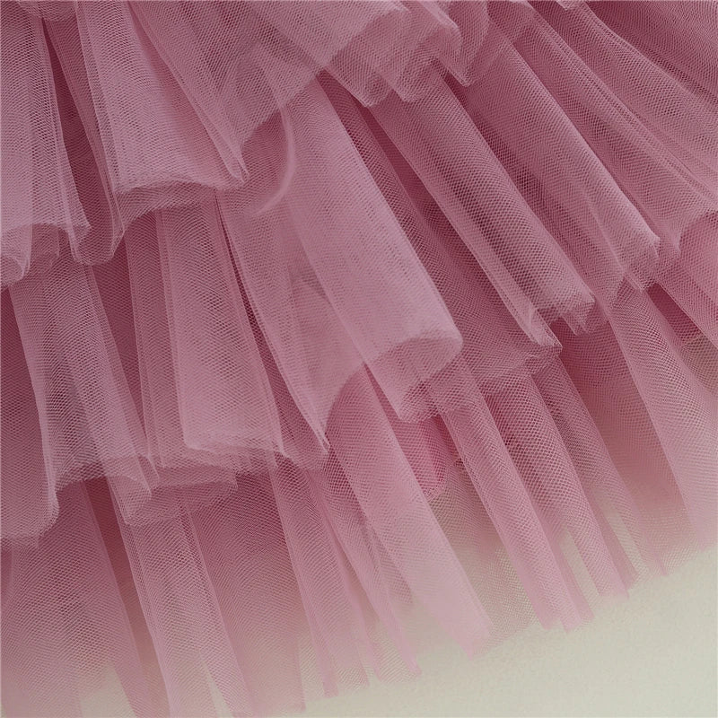 Vestido Infantil Feminino Tule Camadas | 1 - 5 Anos - Ama Mamma