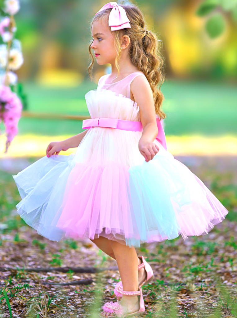 Vestido Infantil Feminino Tule Hanna | 1-13 Anos - Ama Mamma