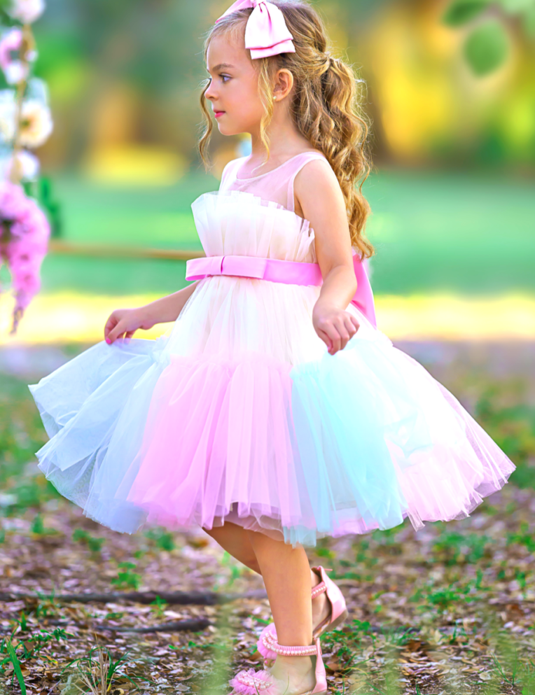 Vestido Infantil Feminino Tule Hanna | 1-13 Anos - Ama Mamma