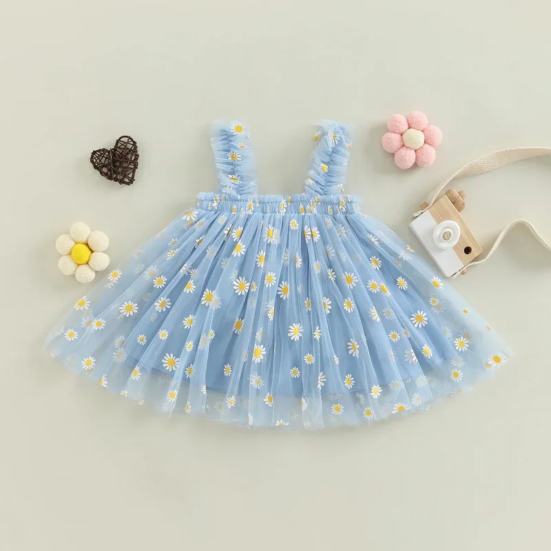 Vestido Infantil Floral em Tule Ama Mamma - Ama Mamma