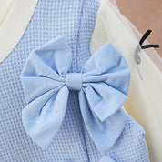 Vestido Feminino Infantil Lacinhos Manga Comprida - Ama Mamma