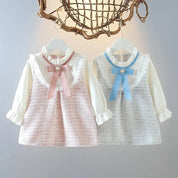Vestido Infantil Feminino Laço Manga Comprida - Ama Mamma