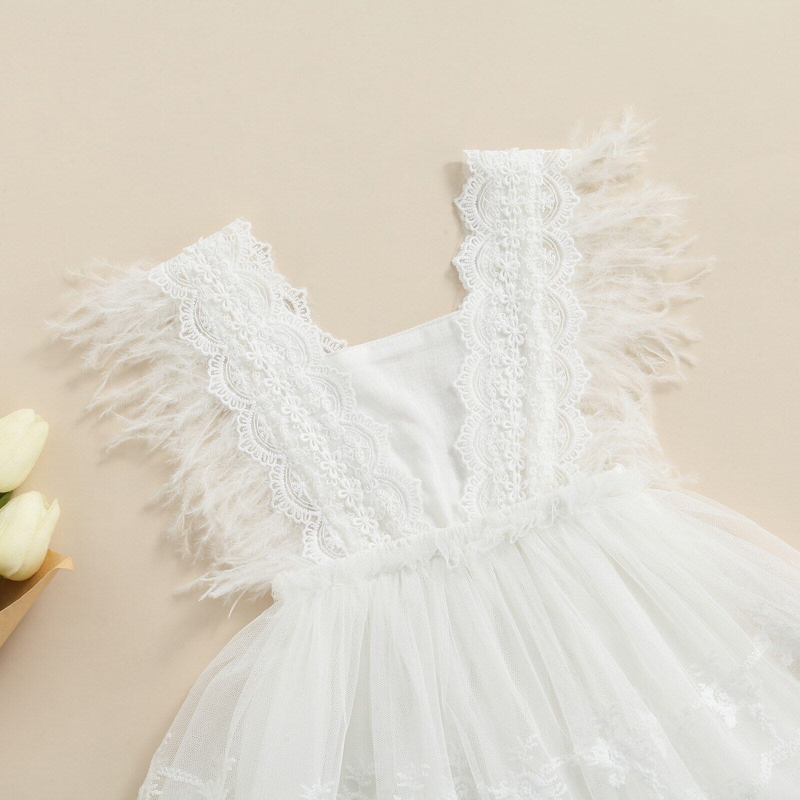Vestido Infantil Plumas - Ama Mamma