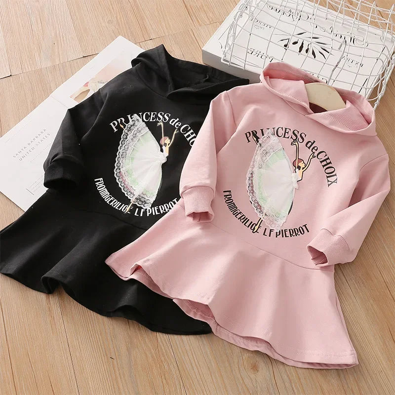 Vestido de Moletom Elegante com Capuz Sofia para Meninas Ama Mamma - Ama Mamma