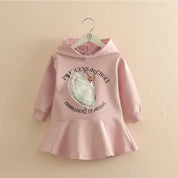 Vestido de Moletom Elegante com Capuz Sofia para Meninas Ama Mamma - Ama Mamma
