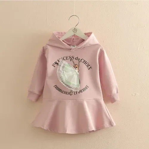 Vestido de Moletom Elegante com Capuz Sofia para Meninas Ama Mamma - Ama Mamma
